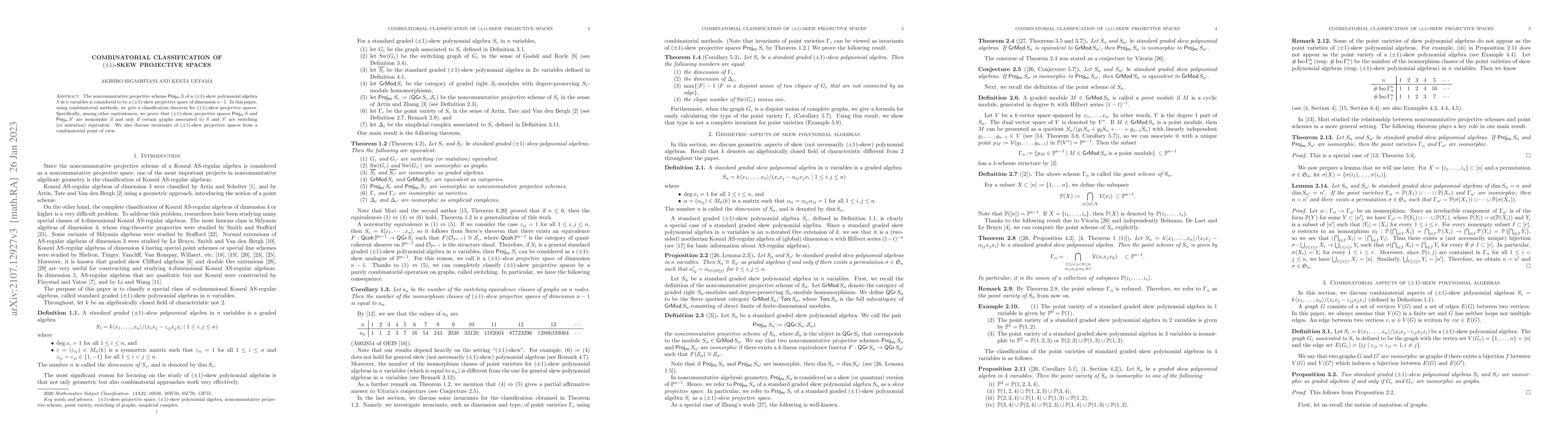 Thumbnail for Combinatorial classification of $(\pm 1)$-skew projective spaces