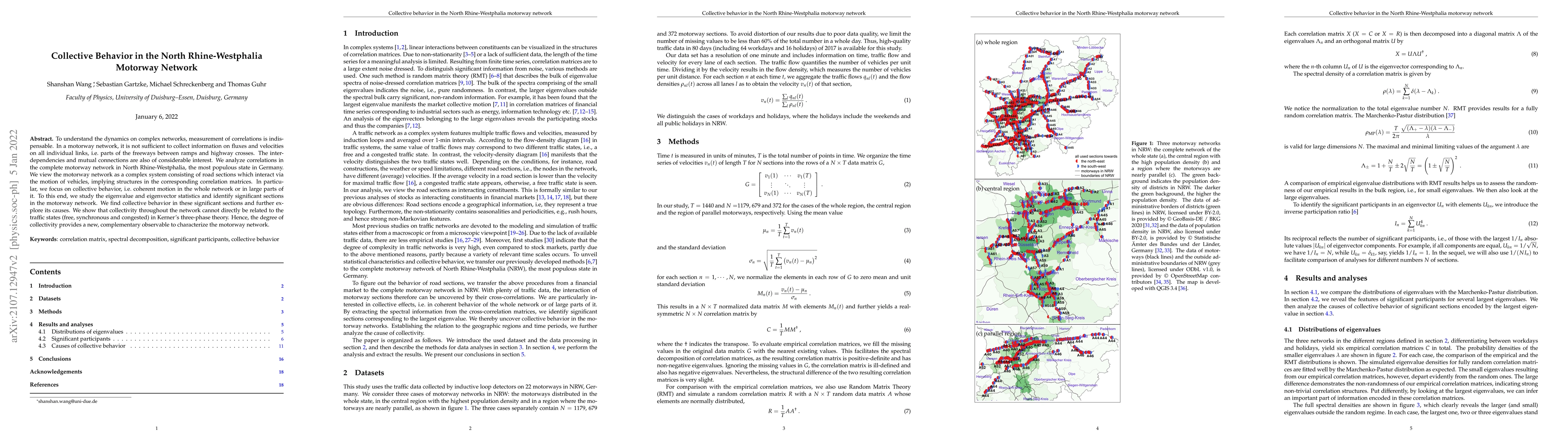 Thumbnail for Collective behavior in the North Rhine-Westphalia motorway network