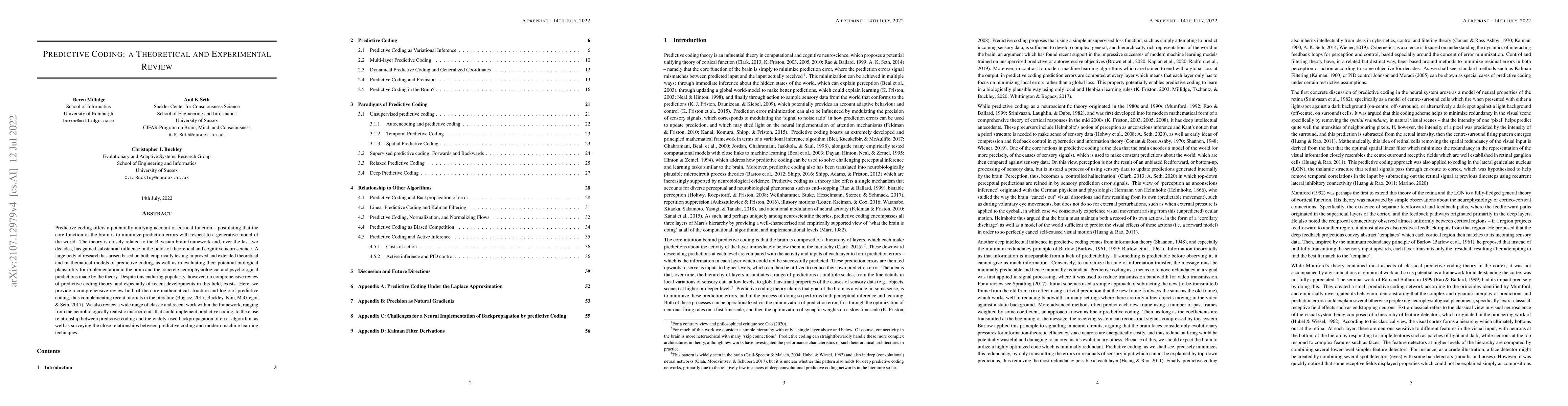 Thumbnail for Predictive Coding: a Theoretical and Experimental Review