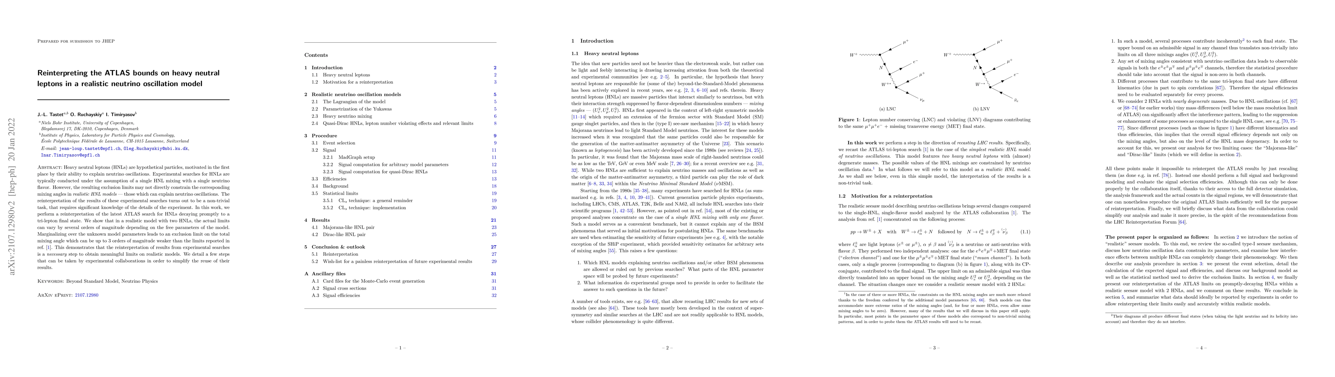 Thumbnail for Reinterpreting the ATLAS bounds on heavy neutral leptons in a realistic
  neutrino oscillation model