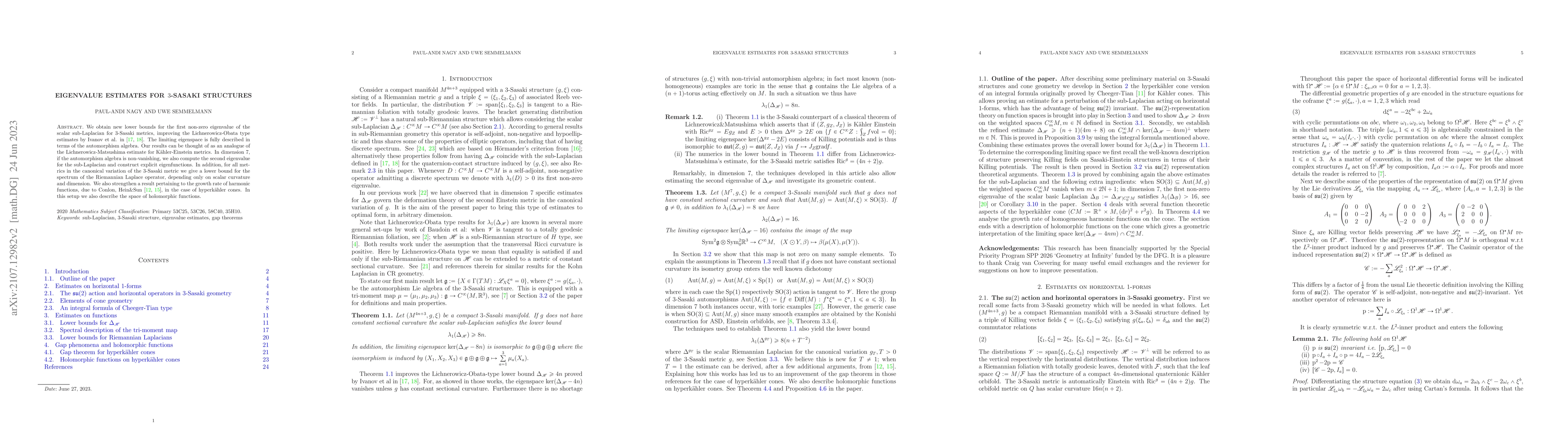 Thumbnail for Eigenvalue estimates for 3-Sasaki structures