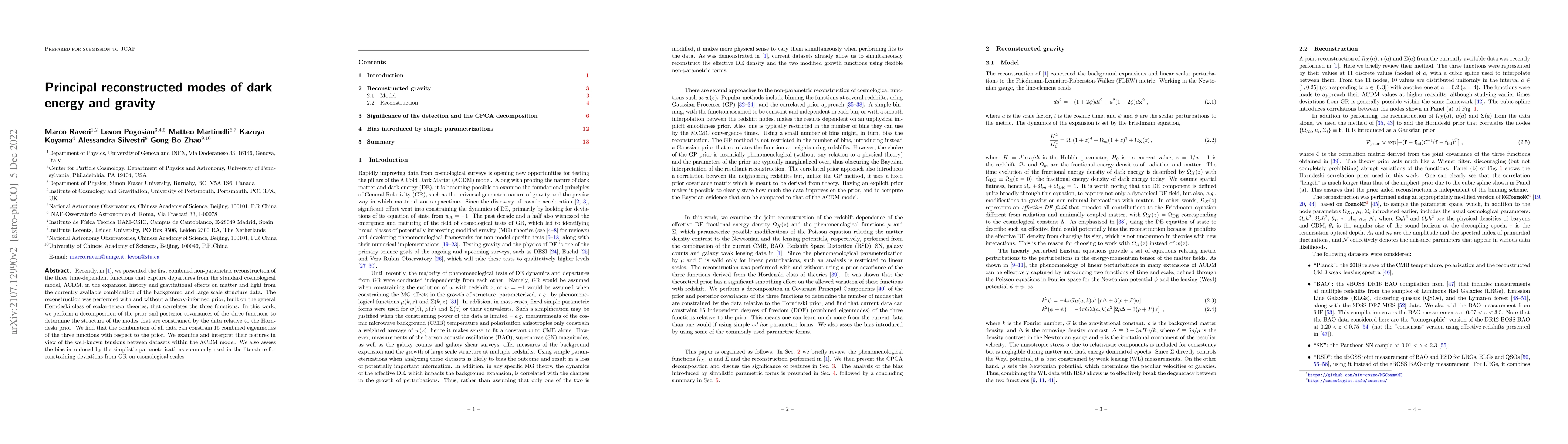 Thumbnail for Principal reconstructed modes of dark energy and gravity