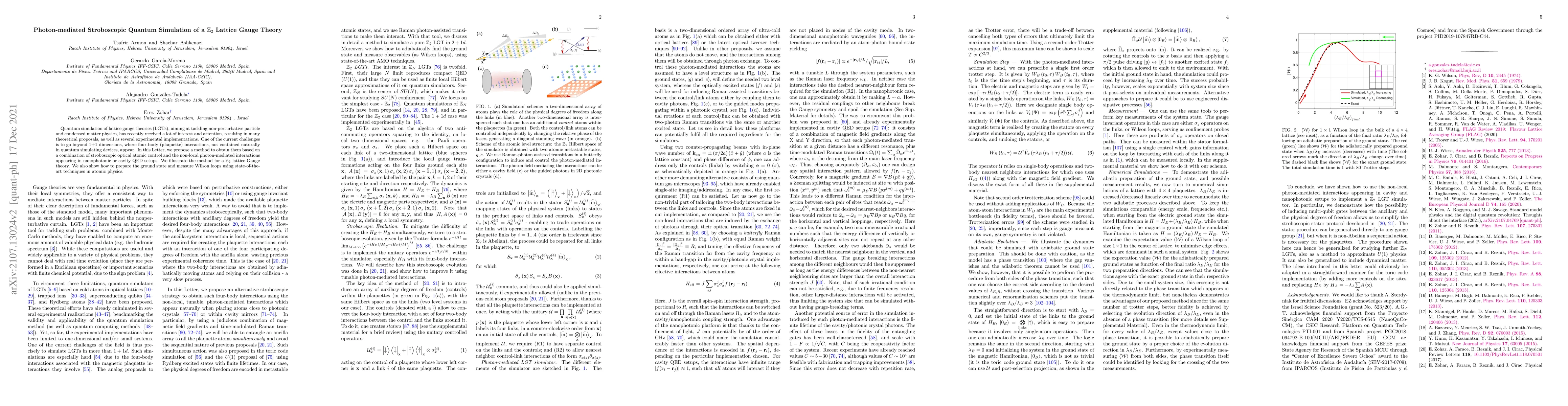 Thumbnail for Photon-mediated Stroboscopic Quantum Simulation of a $\mathbb{Z}_{2}$
  Lattice Gauge Theory