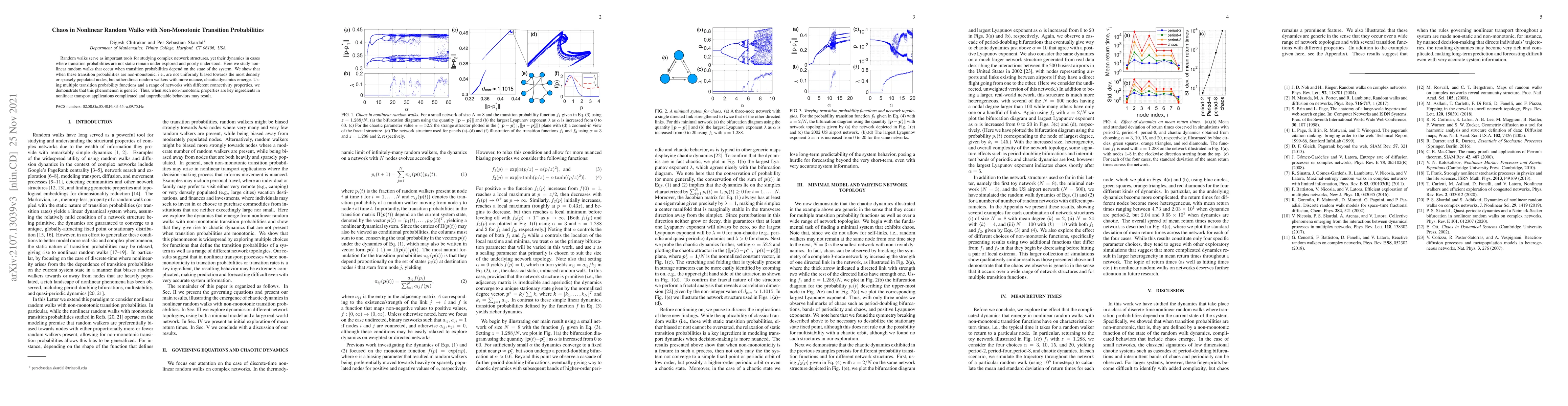 Thumbnail for Chaos in Nonlinear Random Walks with Non-Monotonic Transition
  Probabilities
