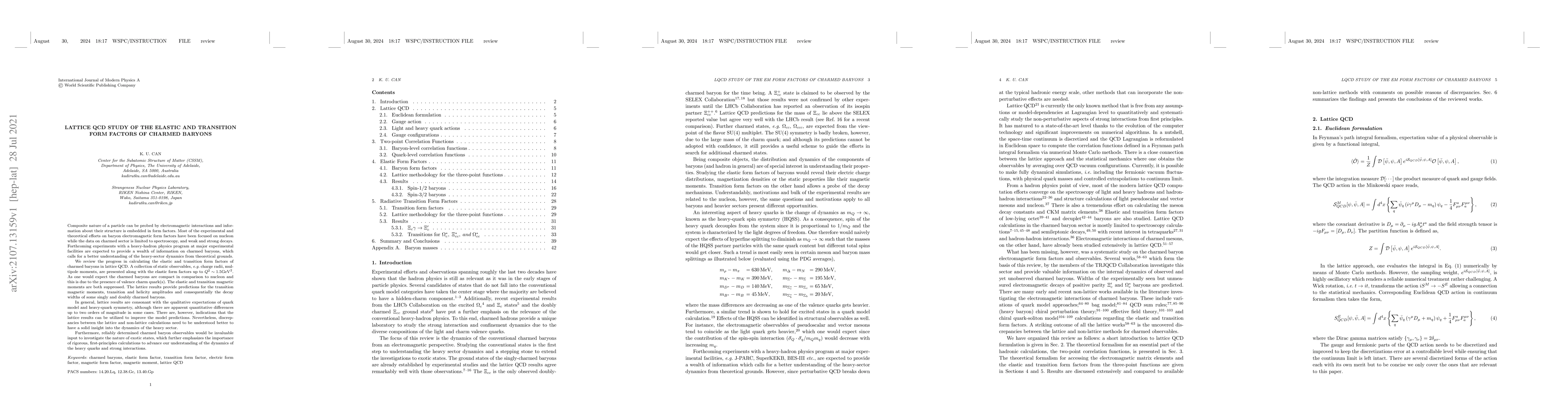 Thumbnail for Lattice QCD study of the elastic and transition form factors of charmed
  baryons