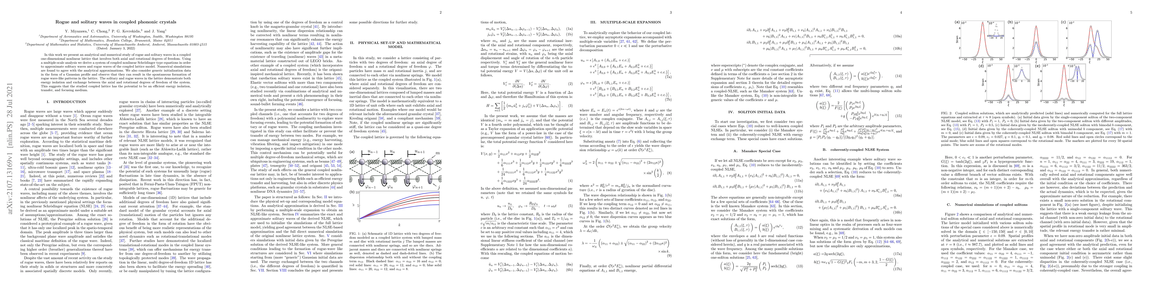Thumbnail for Rogue and solitary waves in coupled phononic crystals
