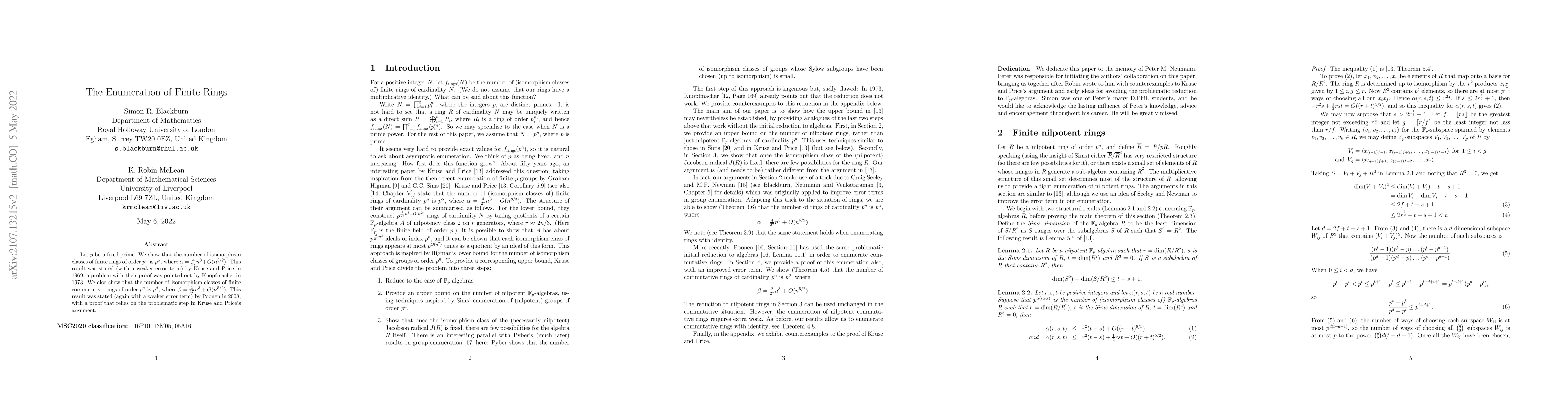 Thumbnail for The enumeration of finite rings