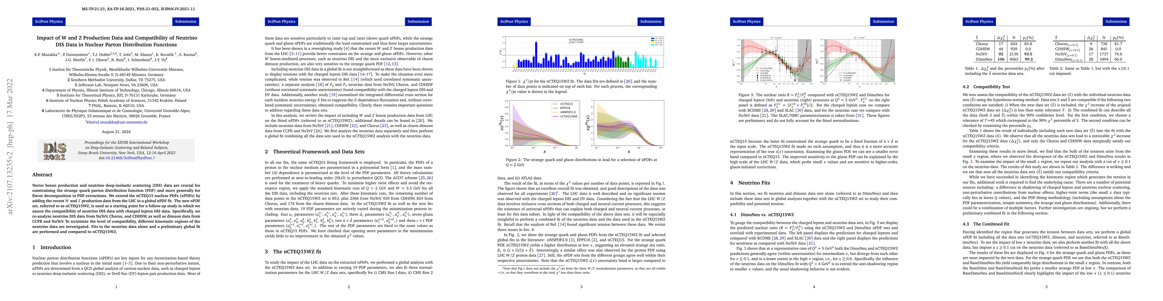 Thumbnail for Impact of W and Z Production Data and Compatibility of Neutrino DIS Data
  in Nuclear Parton Distribution Functions