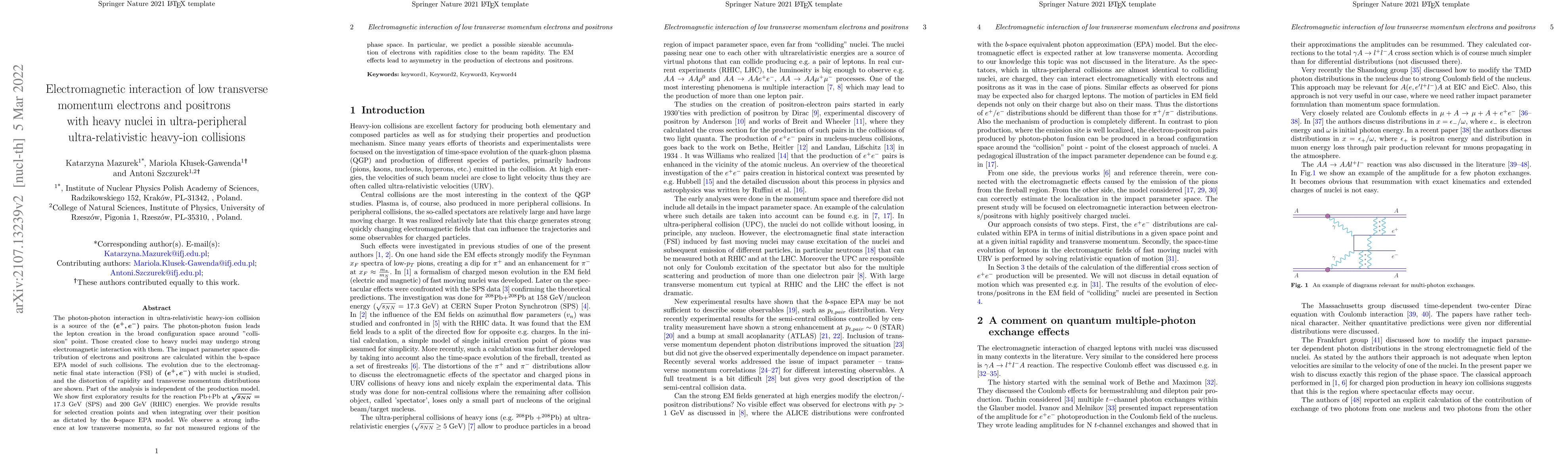 Thumbnail for Electromagnetic interaction of low transverse momentum electrons and
  positrons with heavy nuclei in ultra-peripheral ultra-relativistic heavy-ion
  collisions