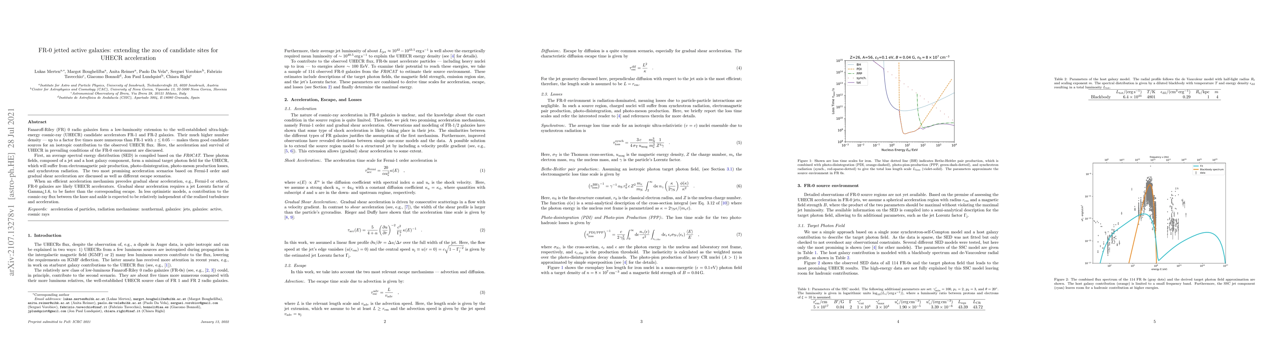 Thumbnail for FR-0 jetted active galaxies: extending the zoo of candidate sites for
  UHECR acceleration