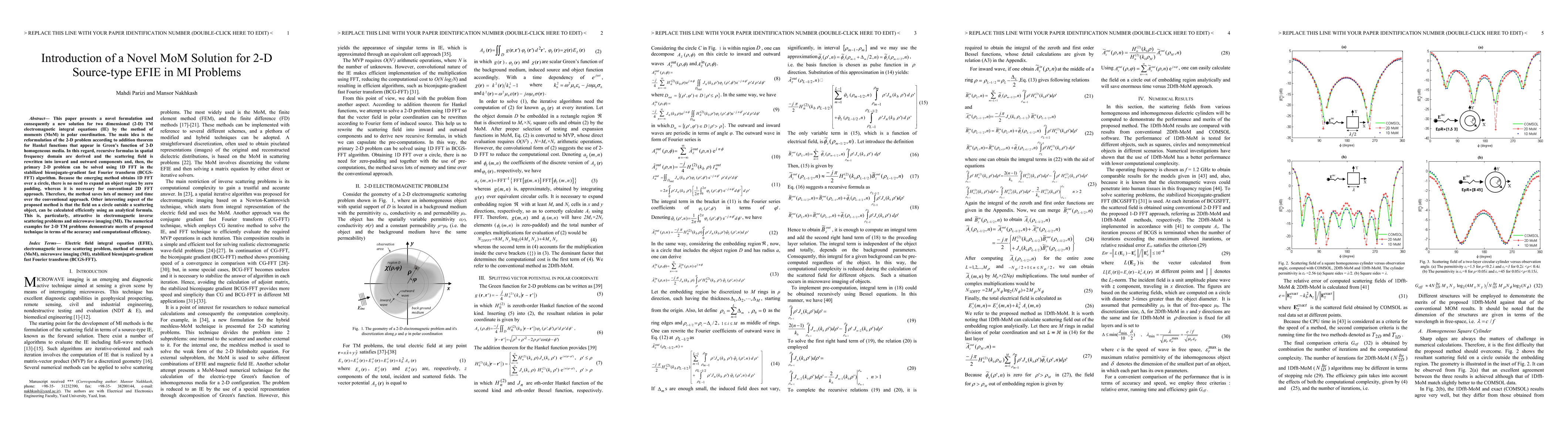 Thumbnail for Introduction of a Novel MoM Solution for 2-D Source-type EFIE in MI
  Problems