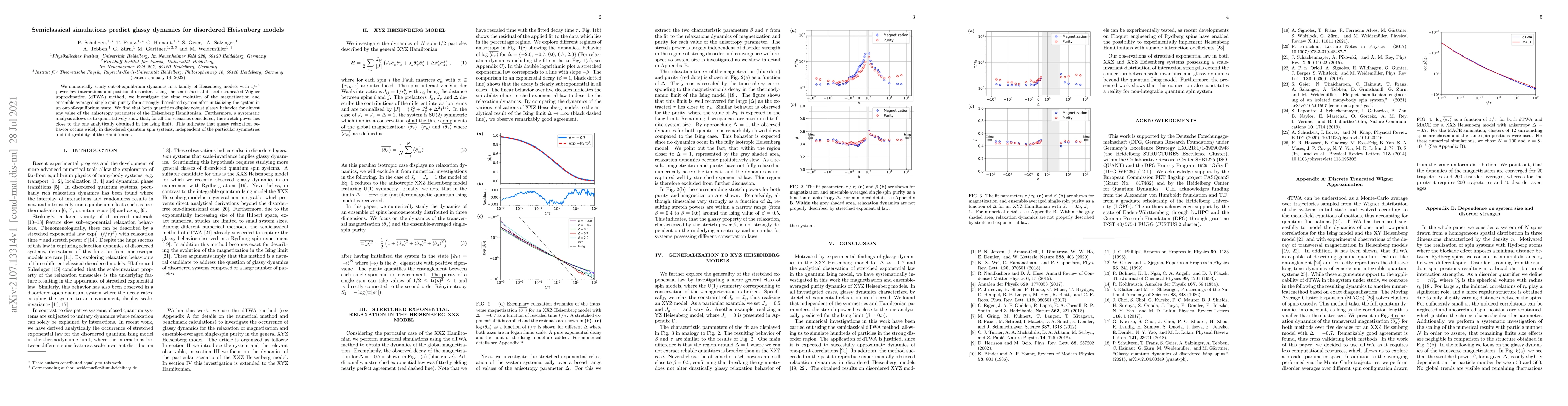 Thumbnail for Semiclassical simulations predict glassy dynamics for disordered
  Heisenberg models
