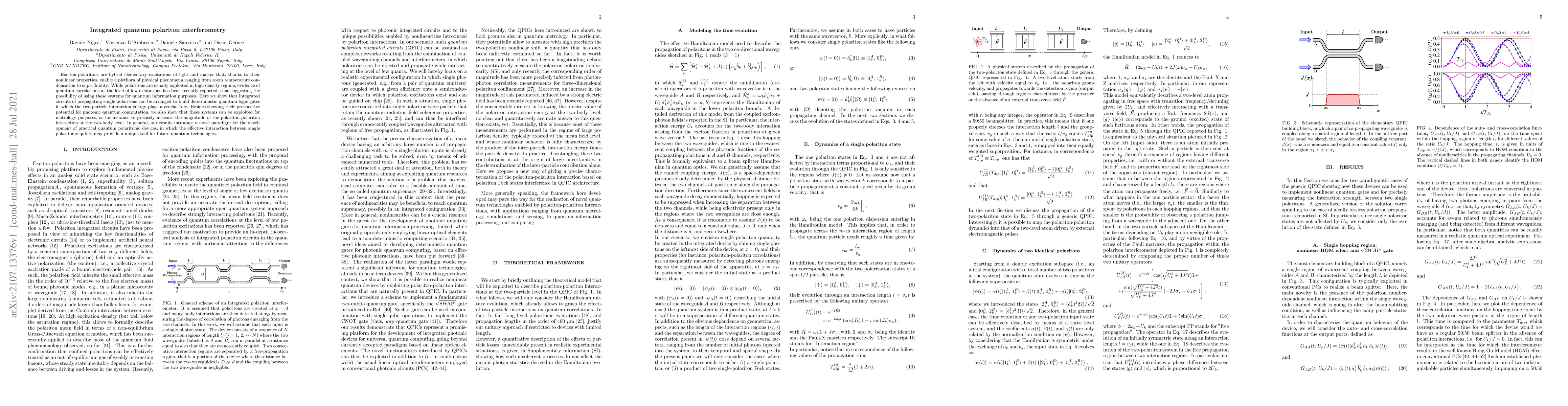 Thumbnail for Integrated quantum polariton interferometry