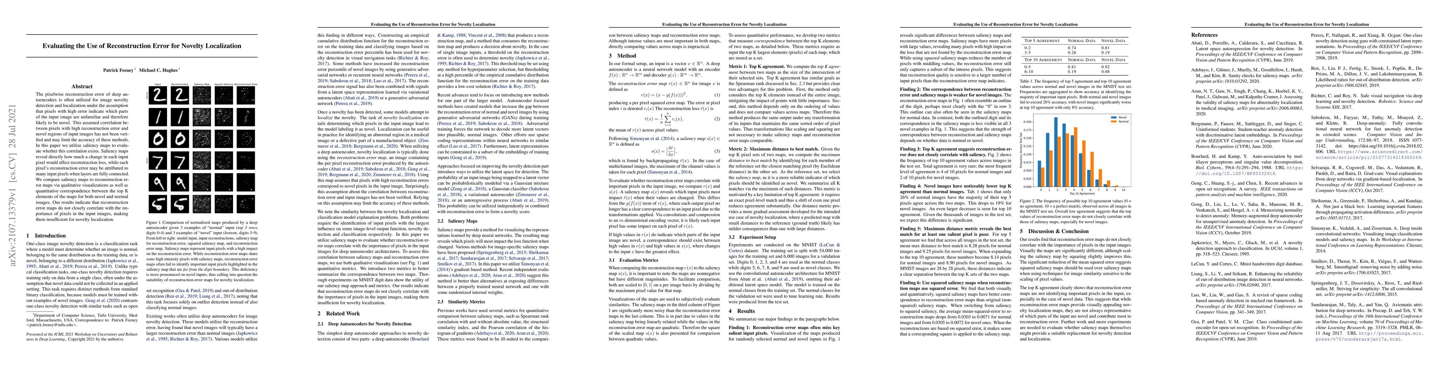 Thumbnail for Evaluating the Use of Reconstruction Error for Novelty Localization