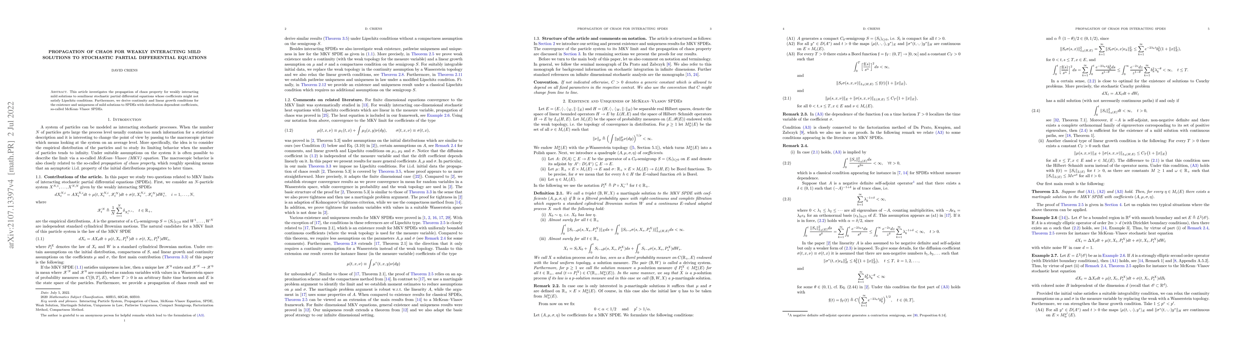 Thumbnail for Propagation of Chaos for Weakly Interacting Mild Solutions to Stochastic
  Partial Differential Equations