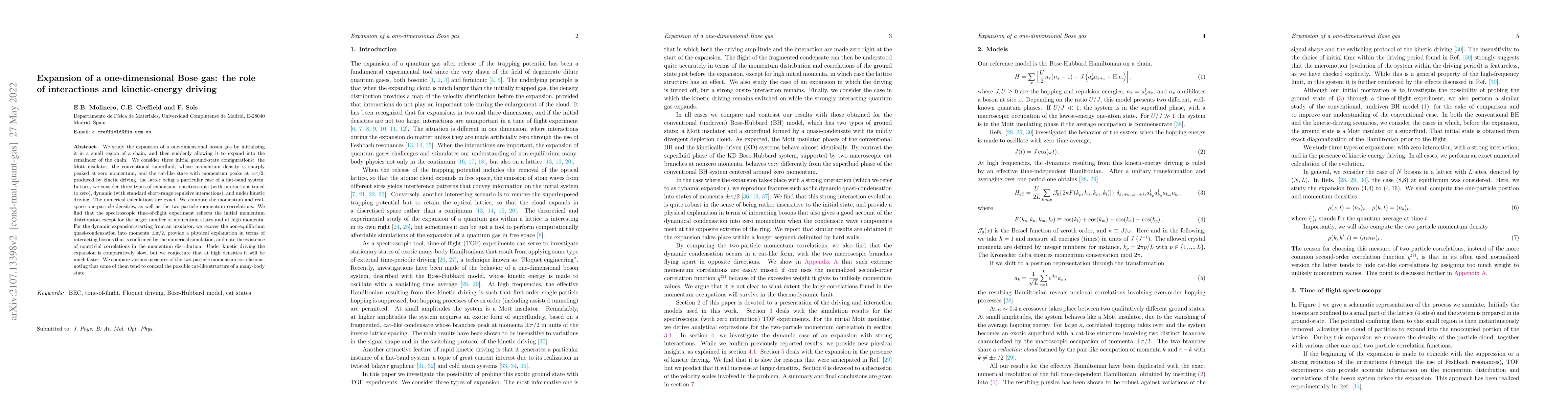 Thumbnail for Expansion of a one-dimensional Bose gas: the role of interactions and
  kinetic-energy driving