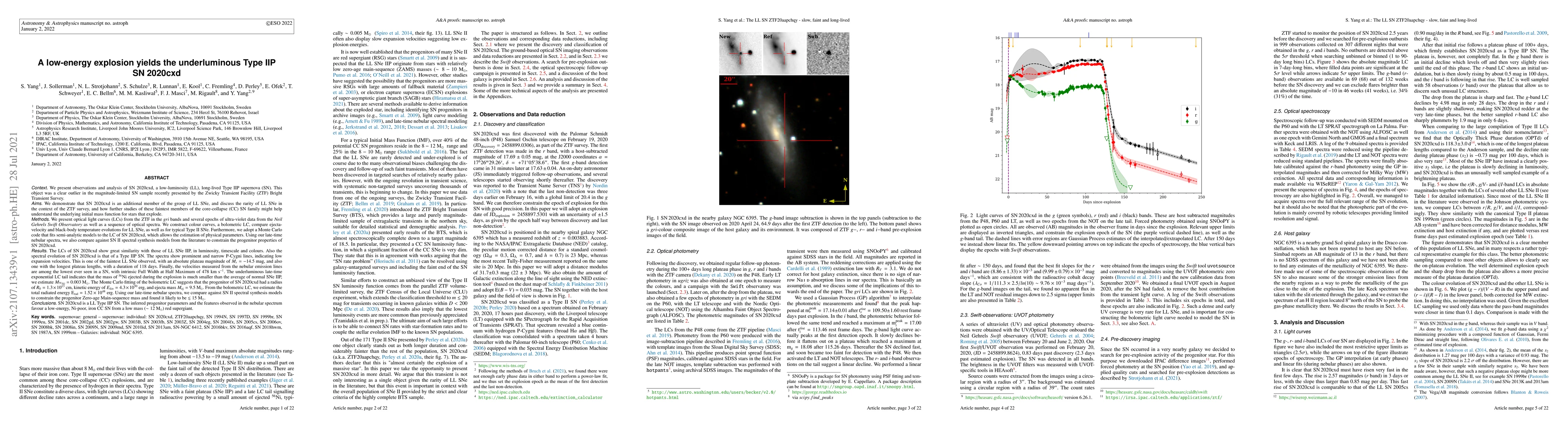 Thumbnail for A low-energy explosion yields the underluminous Type IIP SN 2020cxd