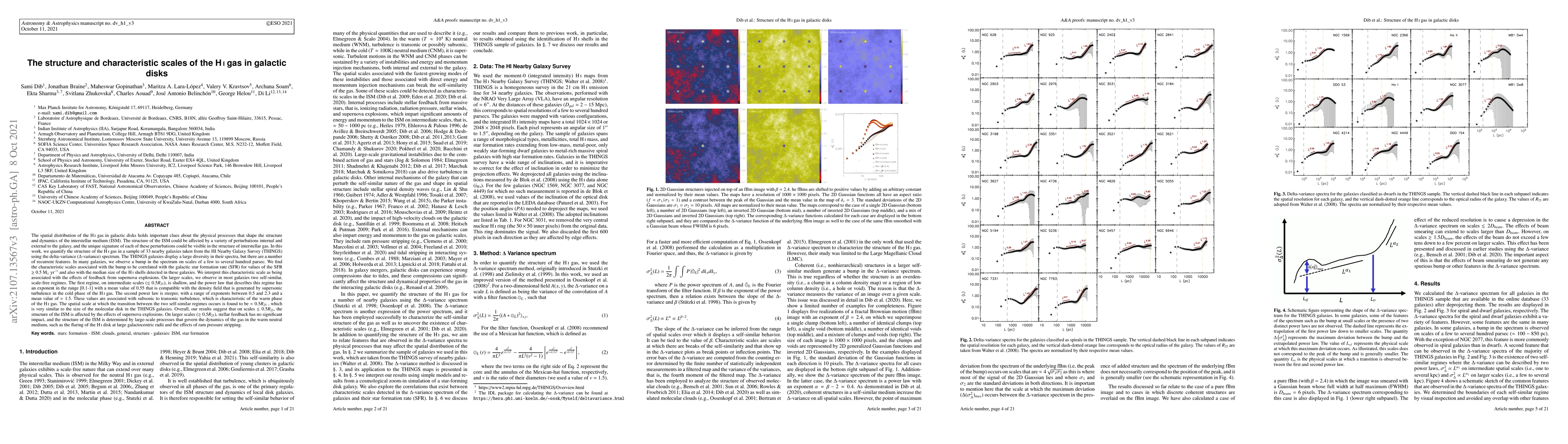 Thumbnail for The structure and characteristic scales of the HI gas in galactic disks