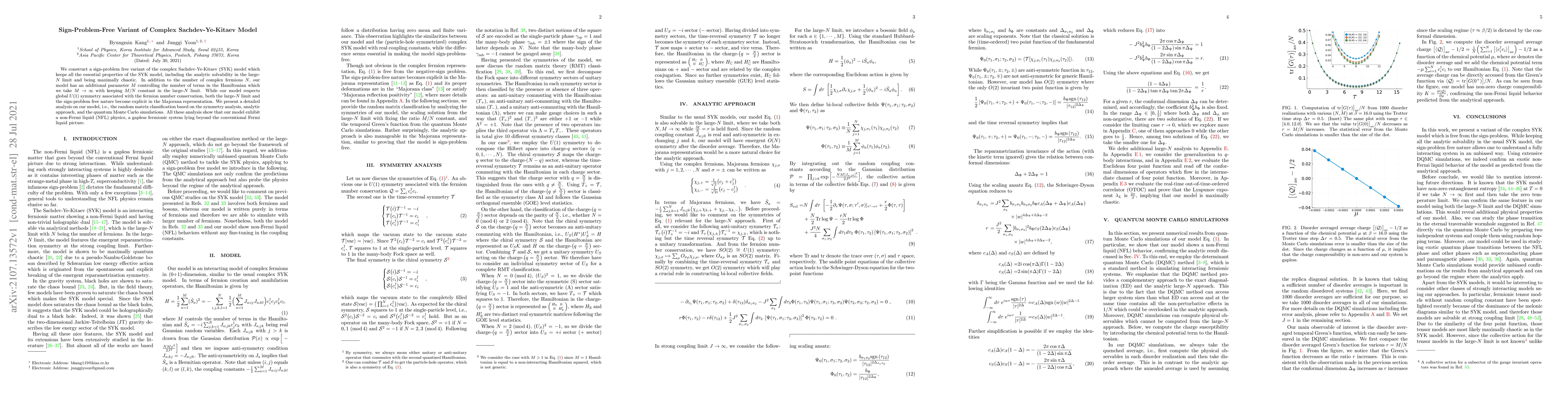 Thumbnail for Sign-Problem-Free Variant of Complex Sachdev-Ye-Kitaev Model