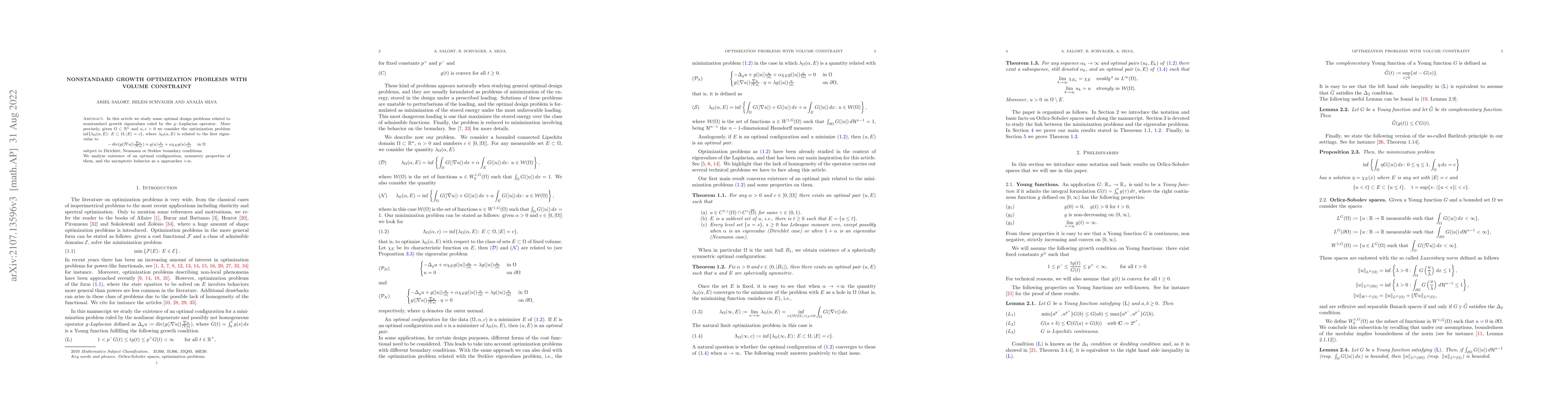 Thumbnail for Nonstandard growth optimization problems with volume constraint