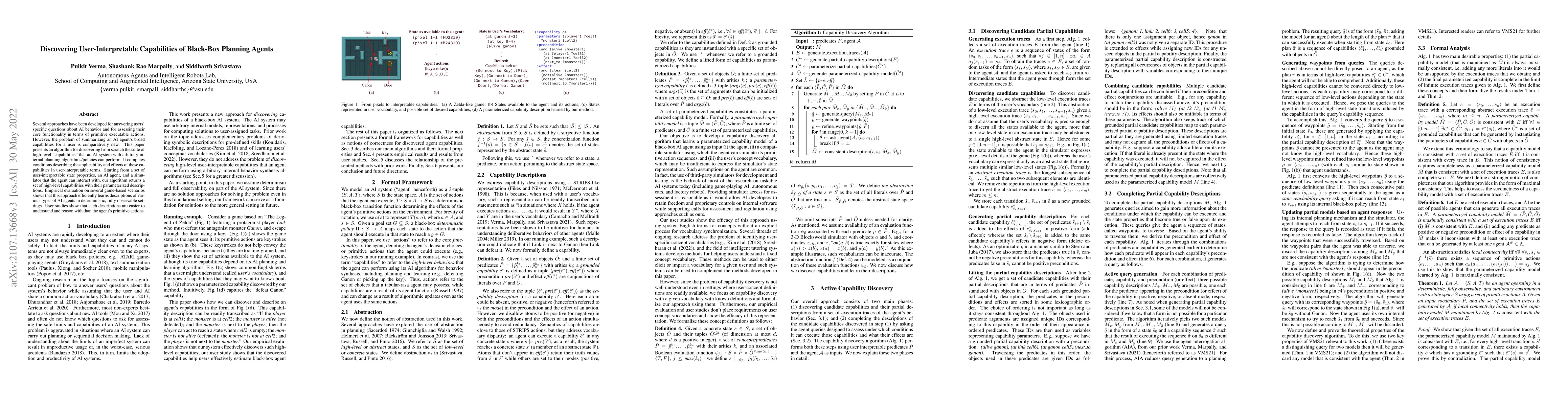 Thumbnail for Discovering User-Interpretable Capabilities of Black-Box Planning Agents