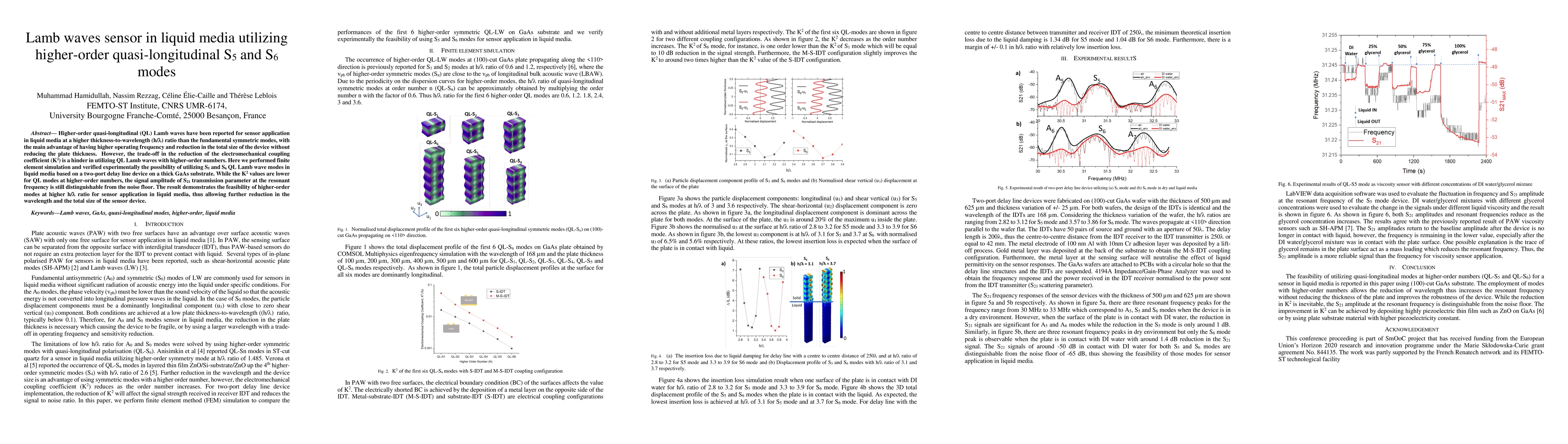 Thumbnail for Lamb waves sensor in liquid media utilizing higher-order
  quasi-longitudinal S5 and S6 modes