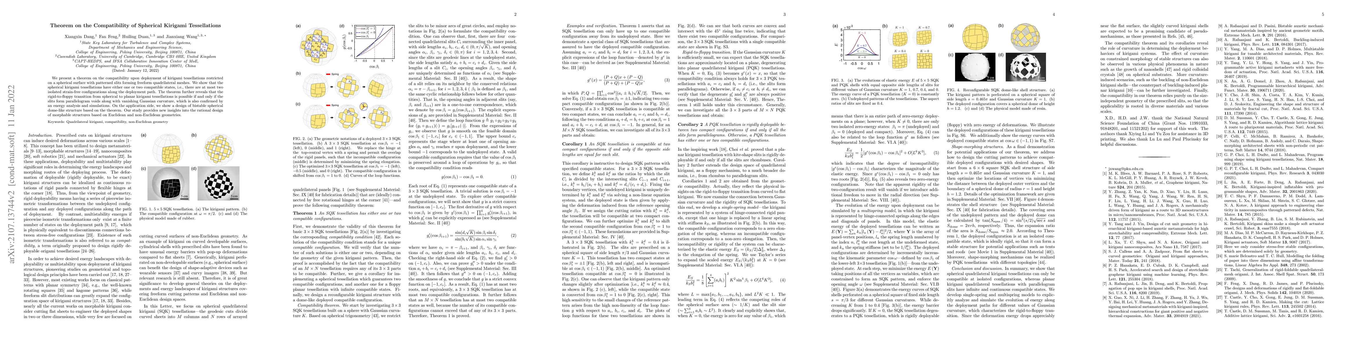 Thumbnail for Theorem on the Compatibility of Spherical Kirigami Tessellations