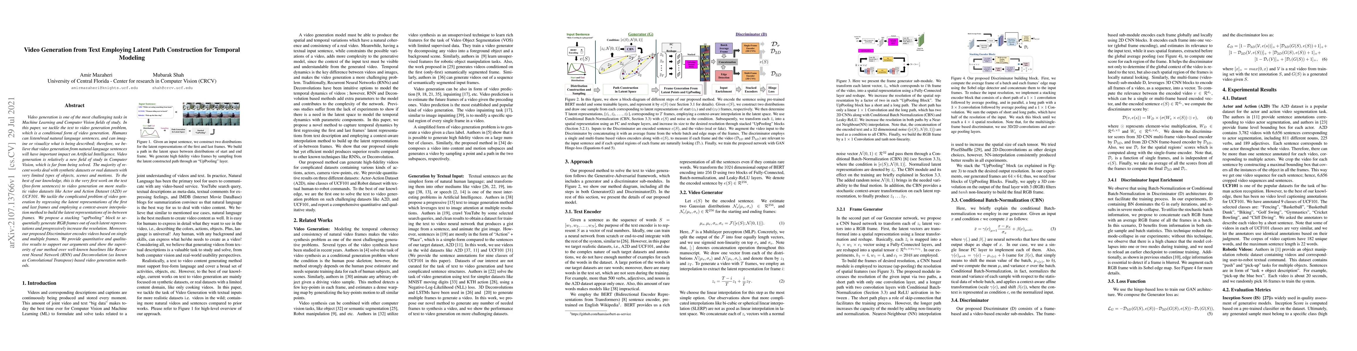 Thumbnail for Video Generation from Text Employing Latent Path Construction for
  Temporal Modeling