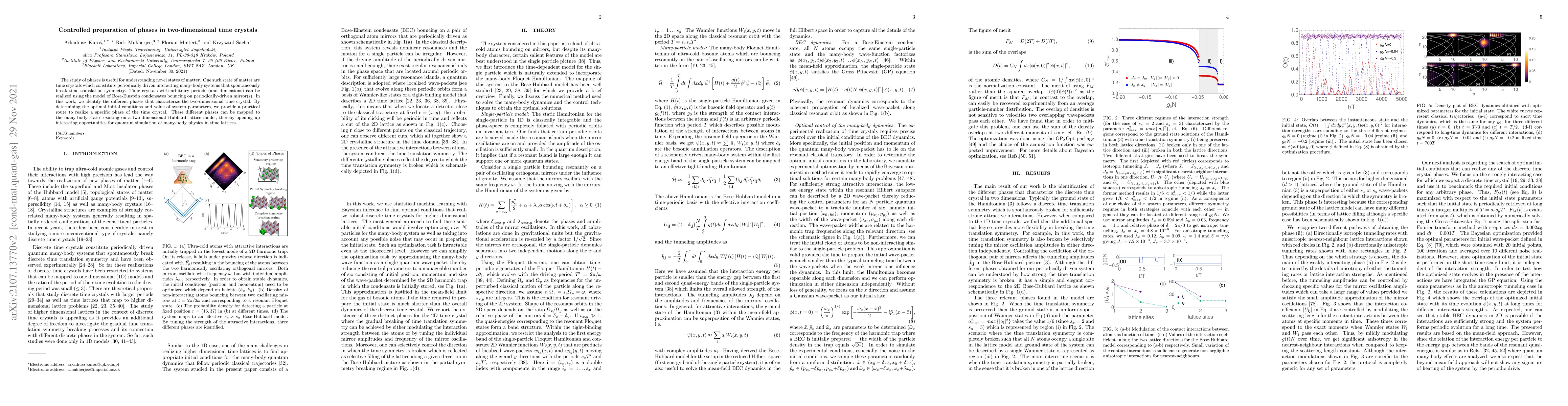 Thumbnail for Controlled preparation of phases in two-dimensional time crystals