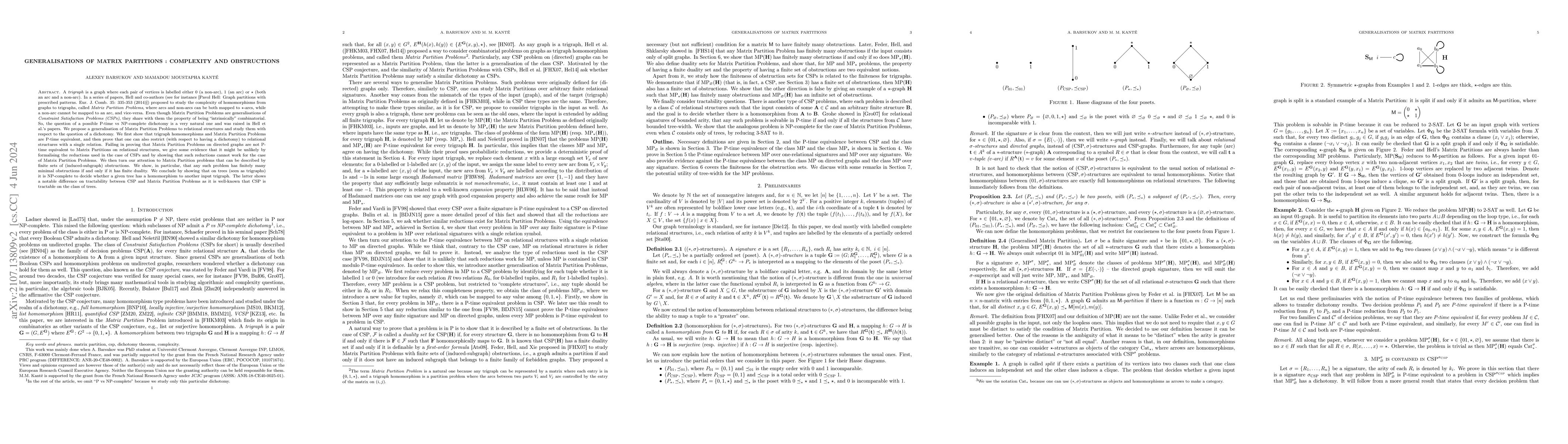 Thumbnail for Generalisations of Matrix Partitions : Complexity and Obstructions