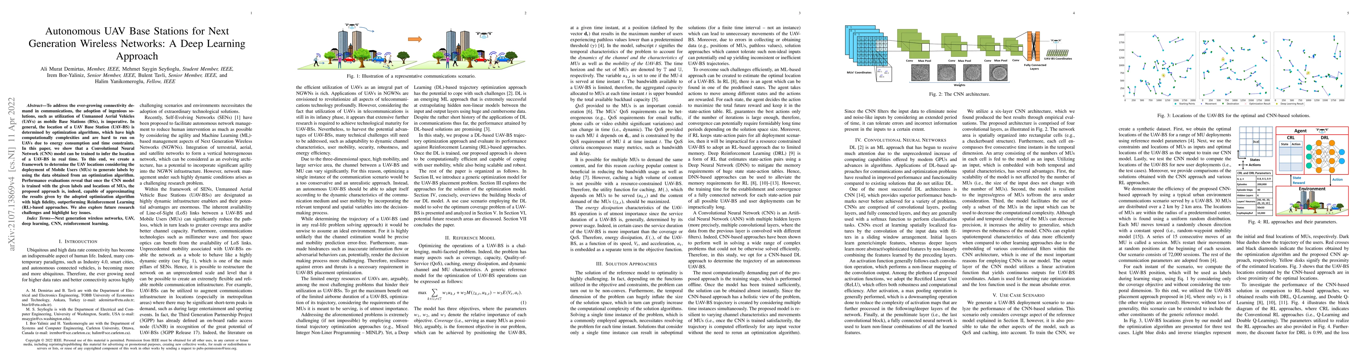 Thumbnail for Autonomous UAV Base Stations for Next Generation Wireless Networks: A
  Deep Learning Approach