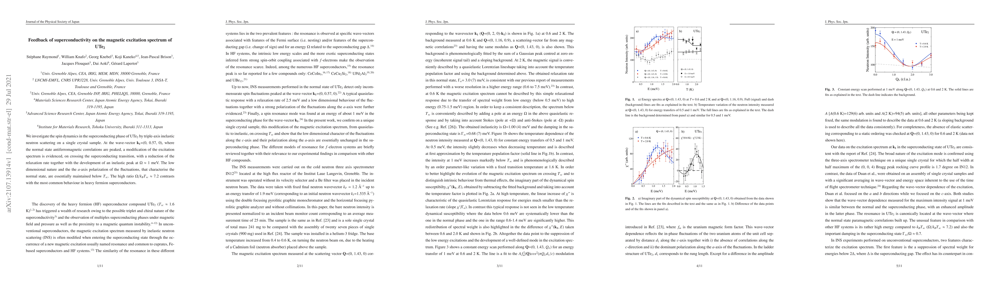 Thumbnail for Feedback of superconductivity on the magnetic excitation spectrum of
  UTe$_{2}$