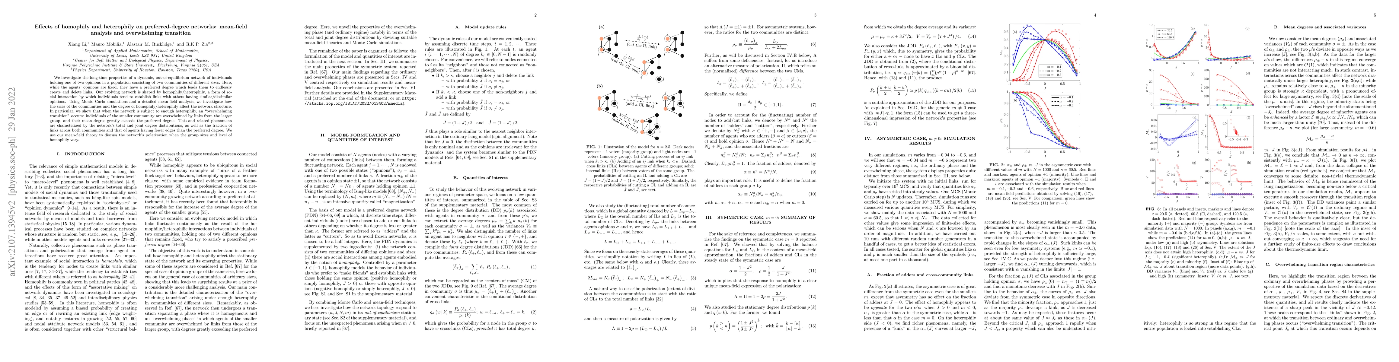 Thumbnail for Effects of homophily and heterophily on preferred-degree networks:
  mean-field analysis and overwhelming transition