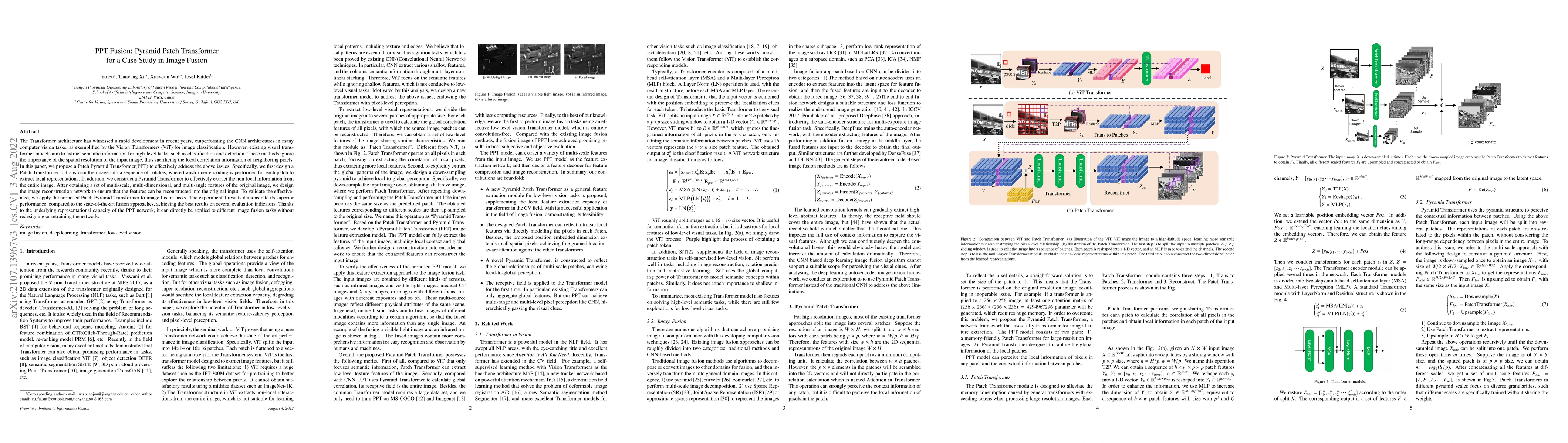 Thumbnail for PPT Fusion: Pyramid Patch Transformerfor a Case Study in Image Fusion