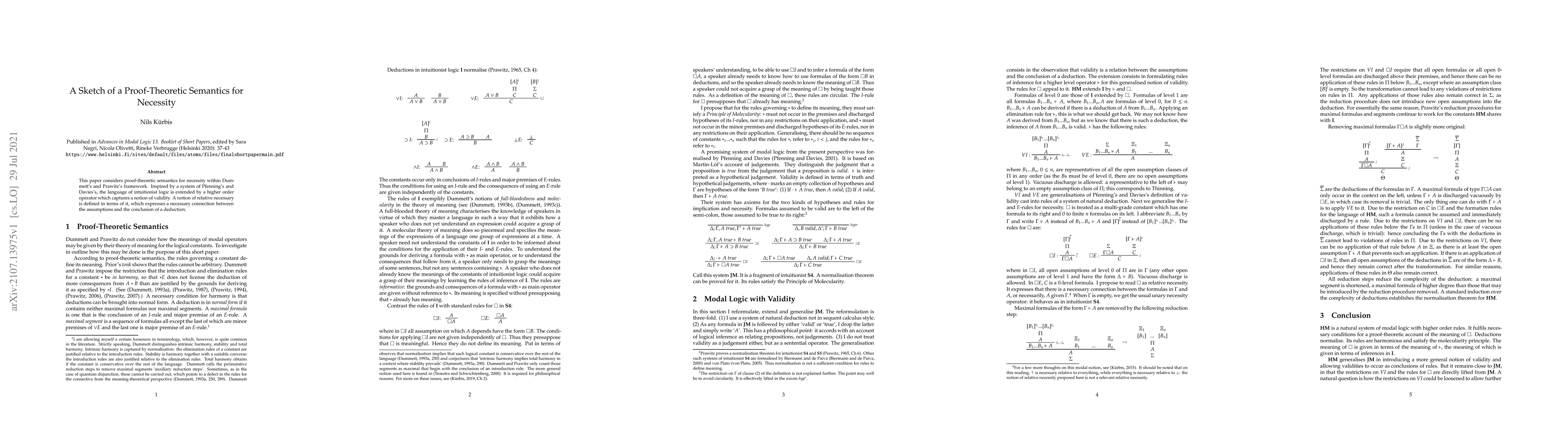 Thumbnail for A Sketch of a Proof-Theoretic Semantics for Necessity