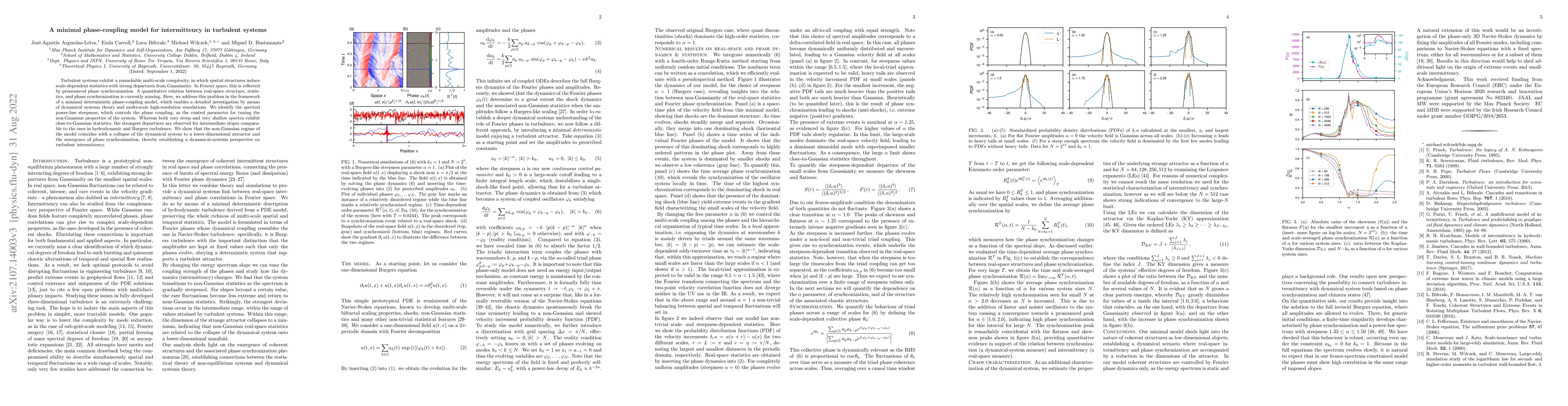Thumbnail for A minimal phase-coupling model for intermittency in turbulent systems