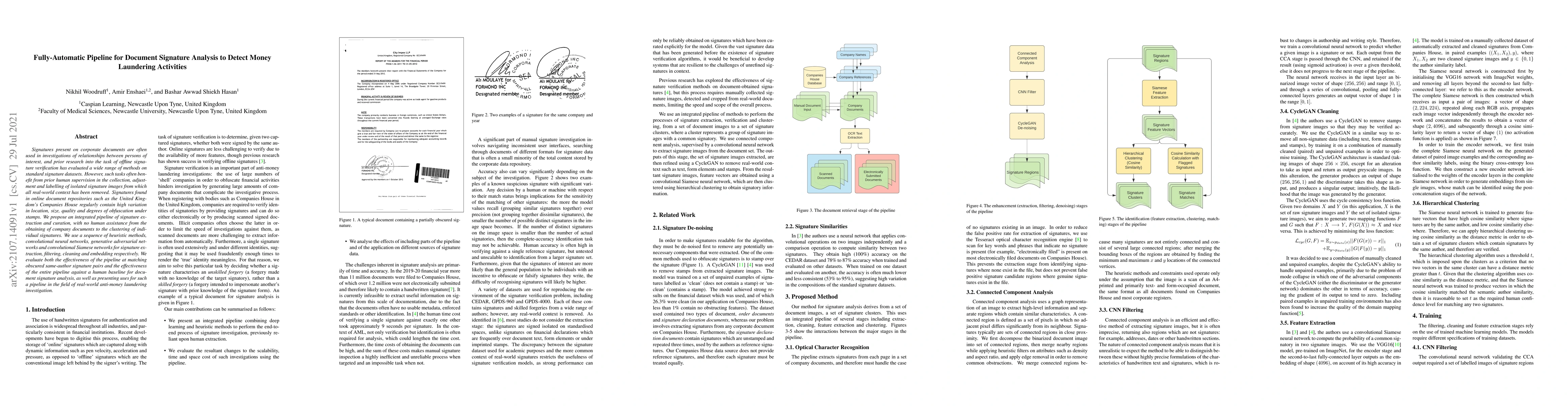Thumbnail for Fully-Automatic Pipeline for Document Signature Analysis to Detect Money
  Laundering Activities