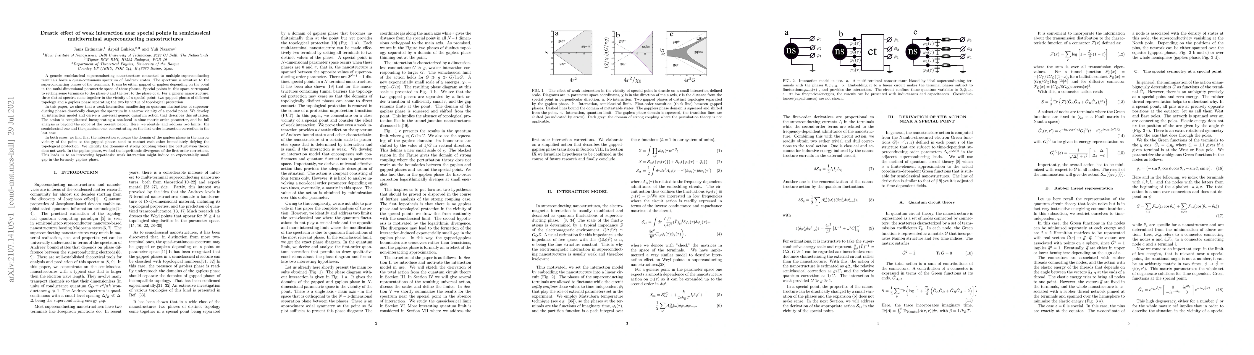 Thumbnail for Drastic effect of weak interaction near special points in semiclassical
  multiterminal superconducting nanostructures