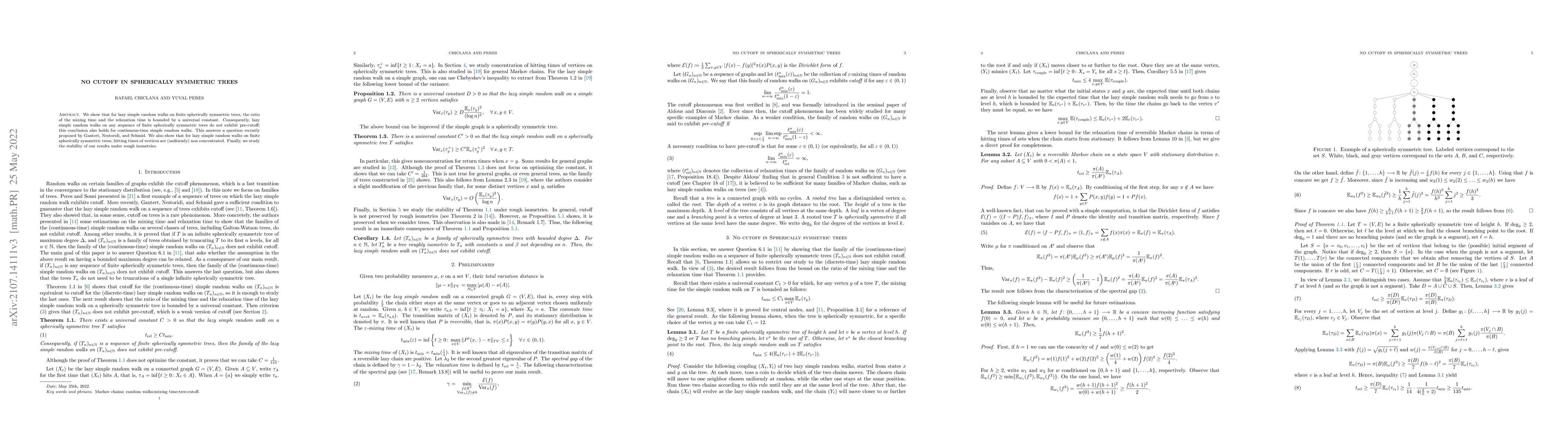 Thumbnail for No cutoff in Spherically symmetric trees