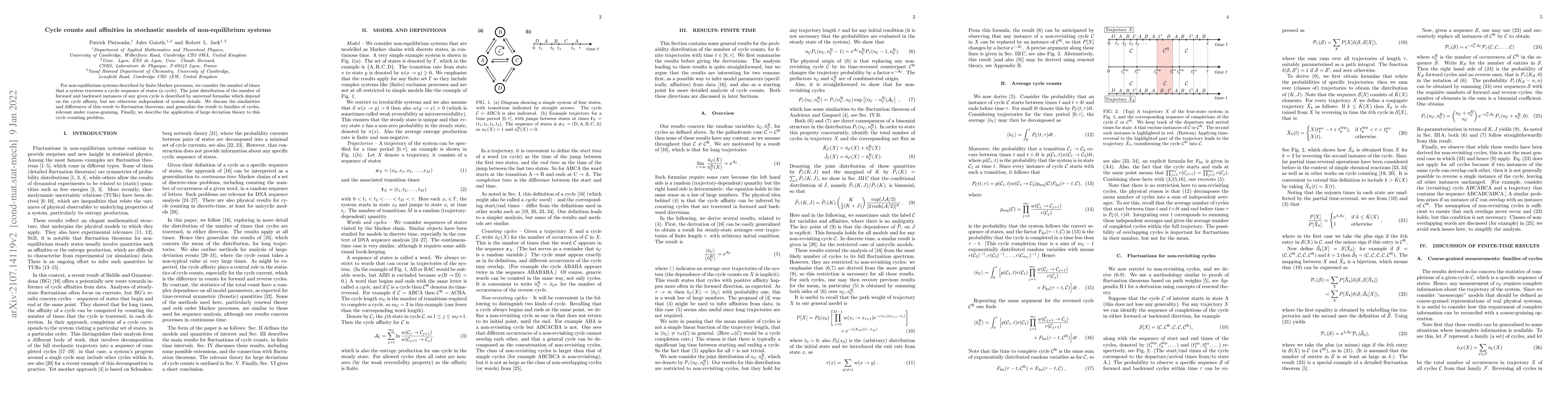 Thumbnail for Cycle counts and affinities in stochastic models of non-equilibrium
  systems