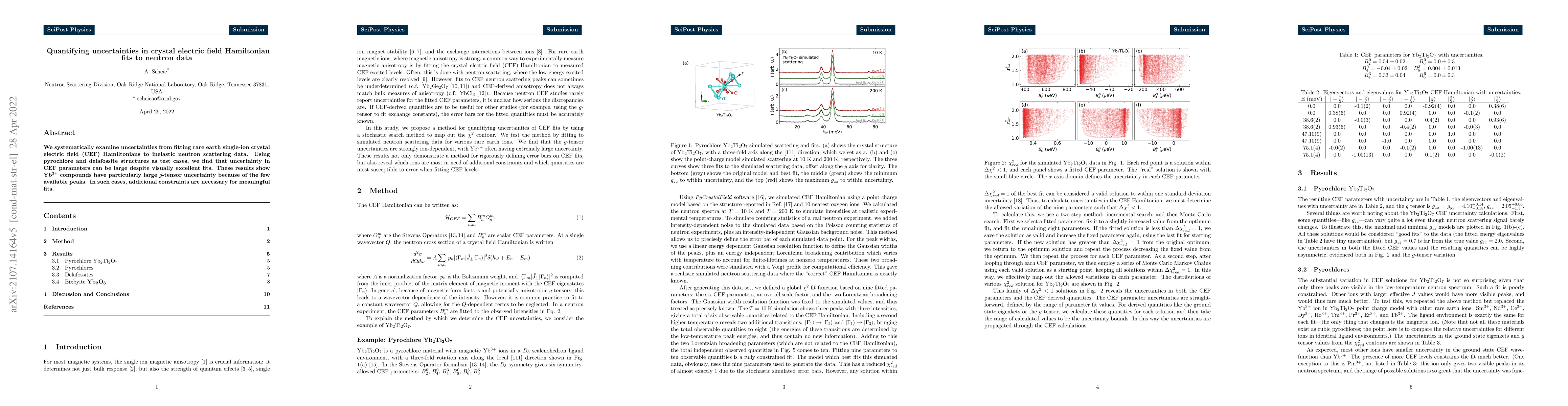 Thumbnail for Quantifying uncertainties in crystal electric field Hamiltonian fits to
  neutron data