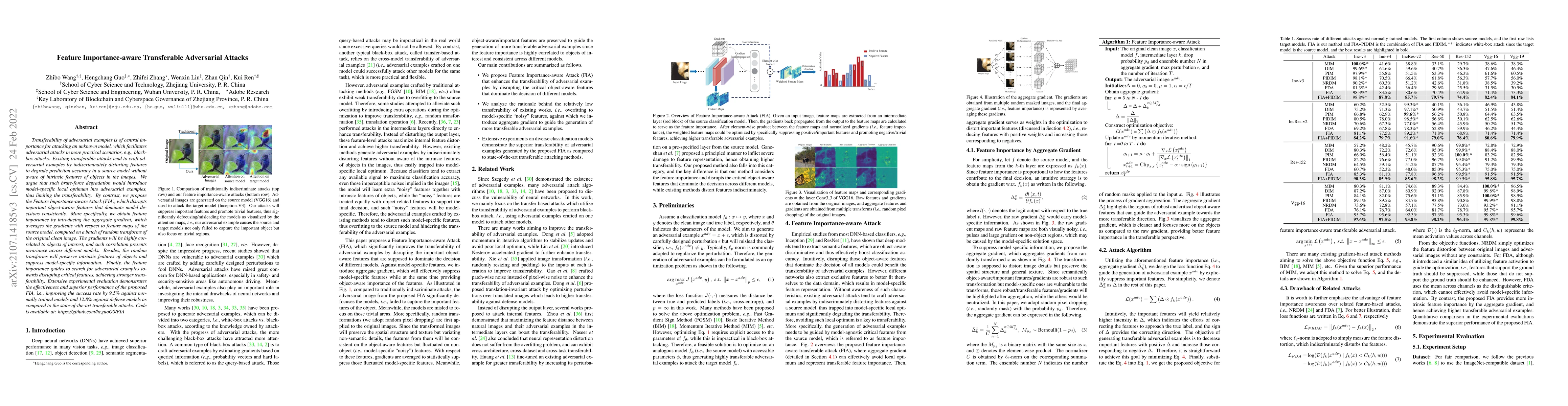 Thumbnail for Feature Importance-aware Transferable Adversarial Attacks