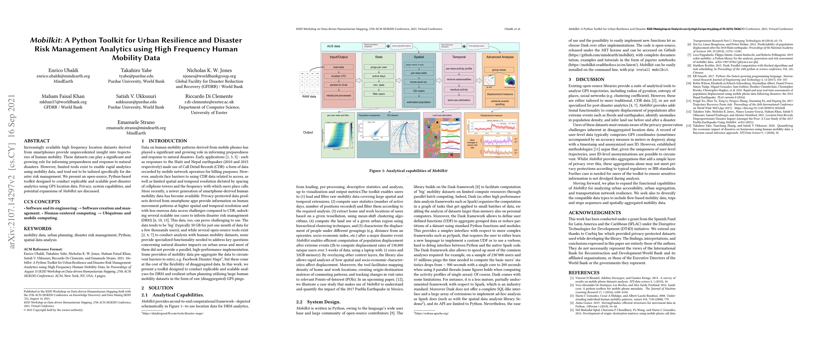 Thumbnail for Mobilkit: A Python Toolkit for Urban Resilience and Disaster Risk
  Management Analytics using High Frequency Human Mobility Data