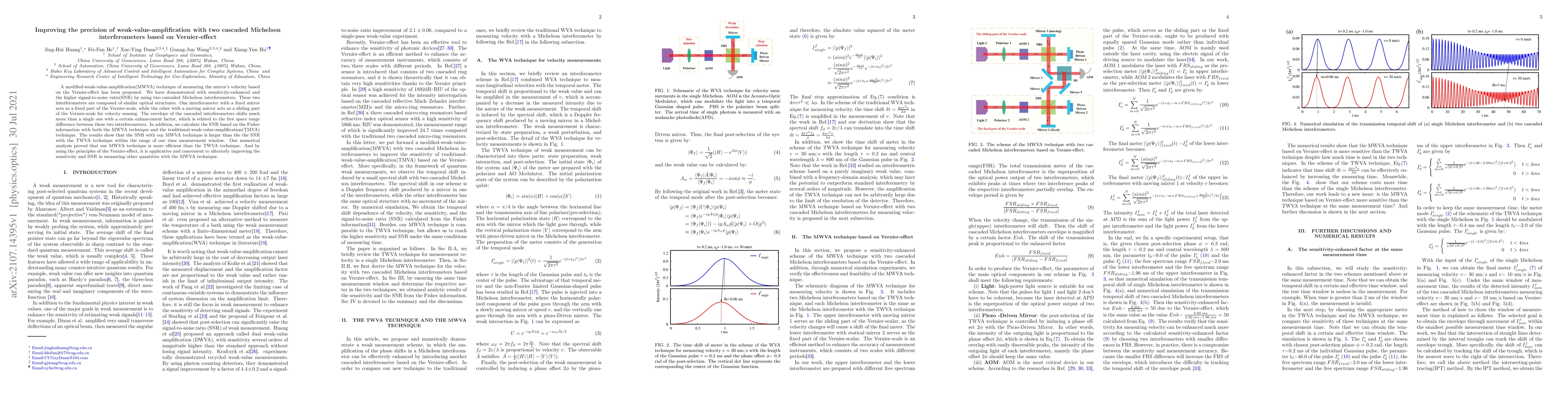 Thumbnail for Improving the precision of weak-value-amplification with two cascaded
  Michelson interferometers based on Vernier-effect