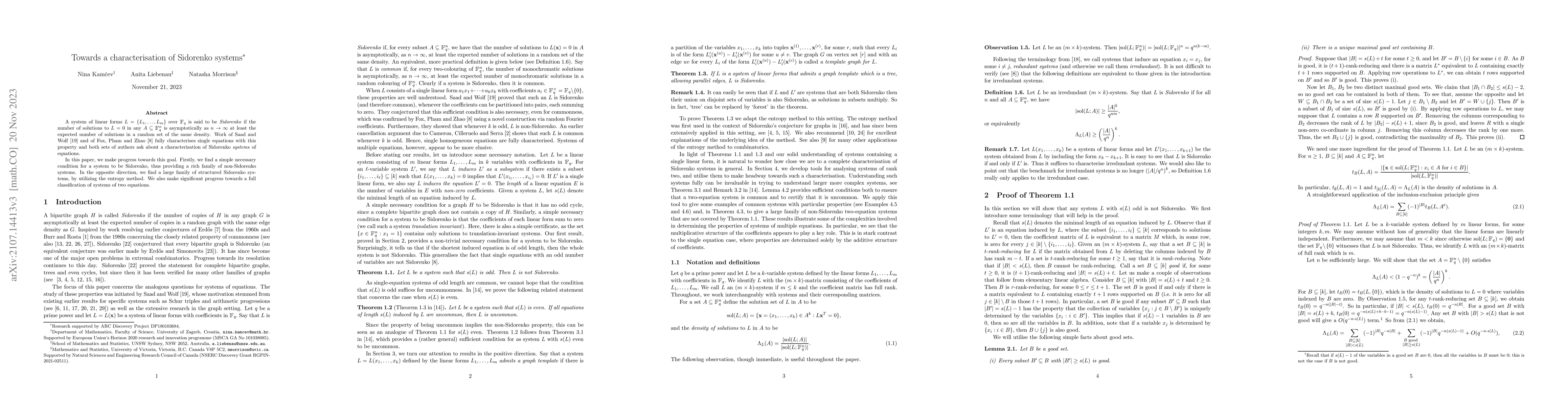 Thumbnail for Towards a characterisation of Sidorenko systems