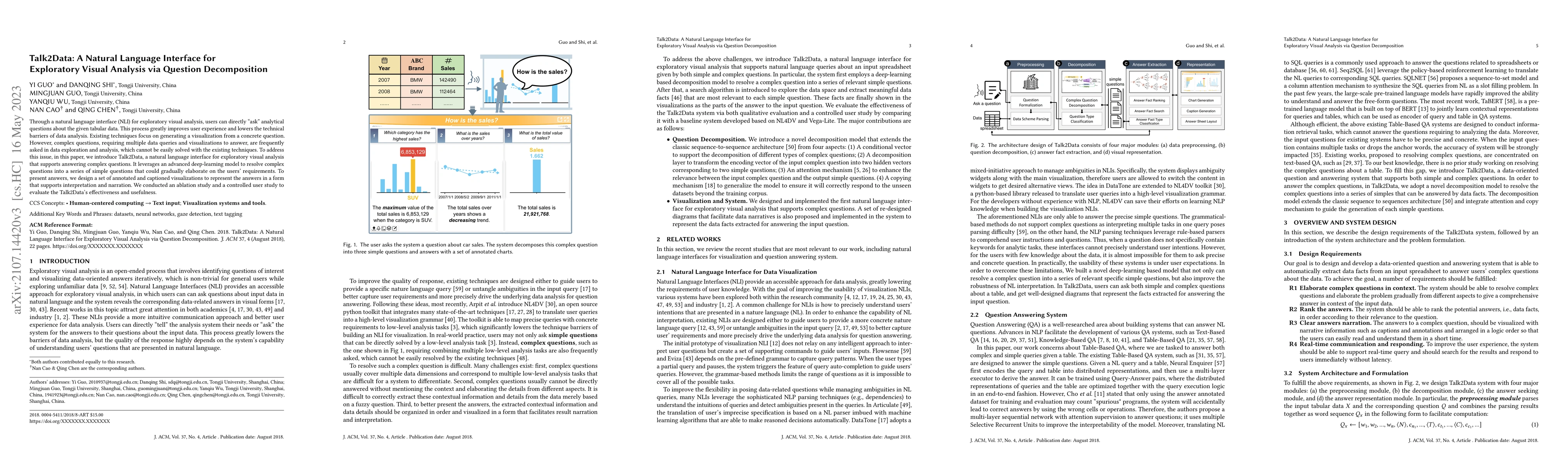 Thumbnail for Talk2Data: A Natural Language Interface for Exploratory Visual Analysis
  via Question Decomposition