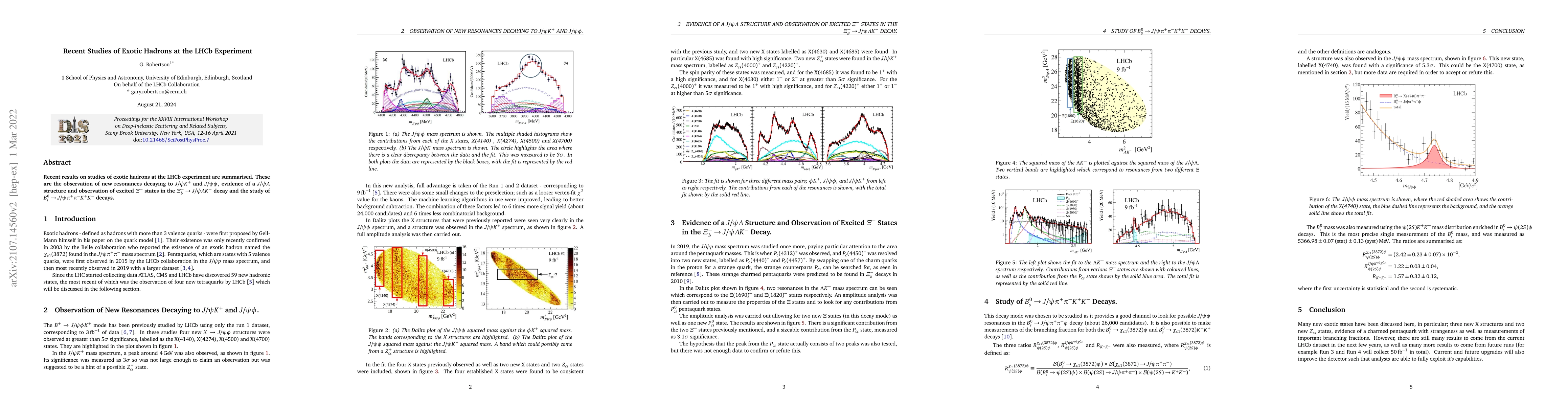 Thumbnail for Recent Studies of Exotic Hadrons at the LHCb Experiment