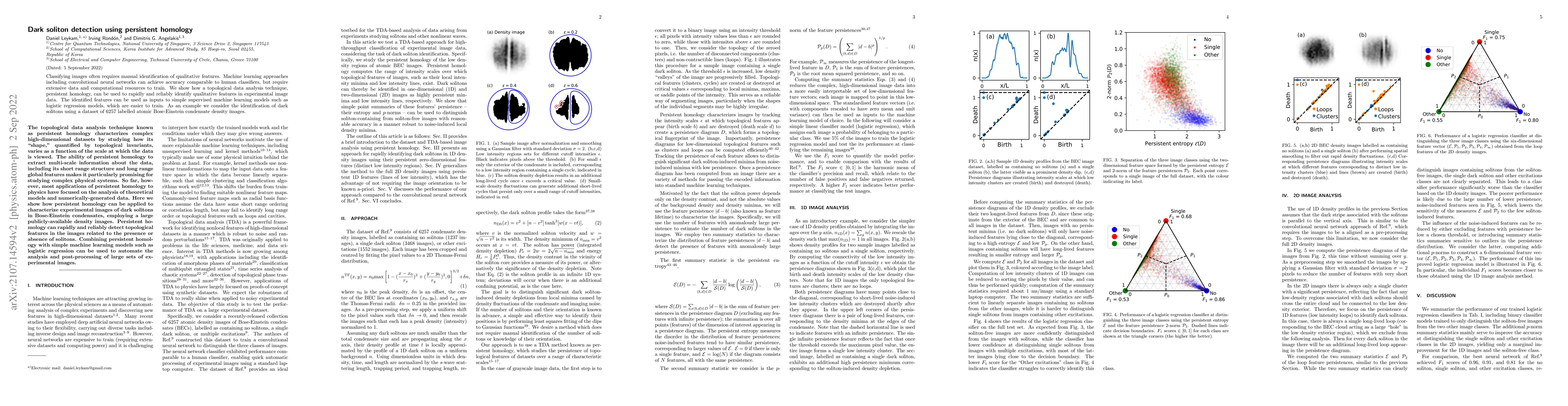 Thumbnail for Dark soliton detection using persistent homology