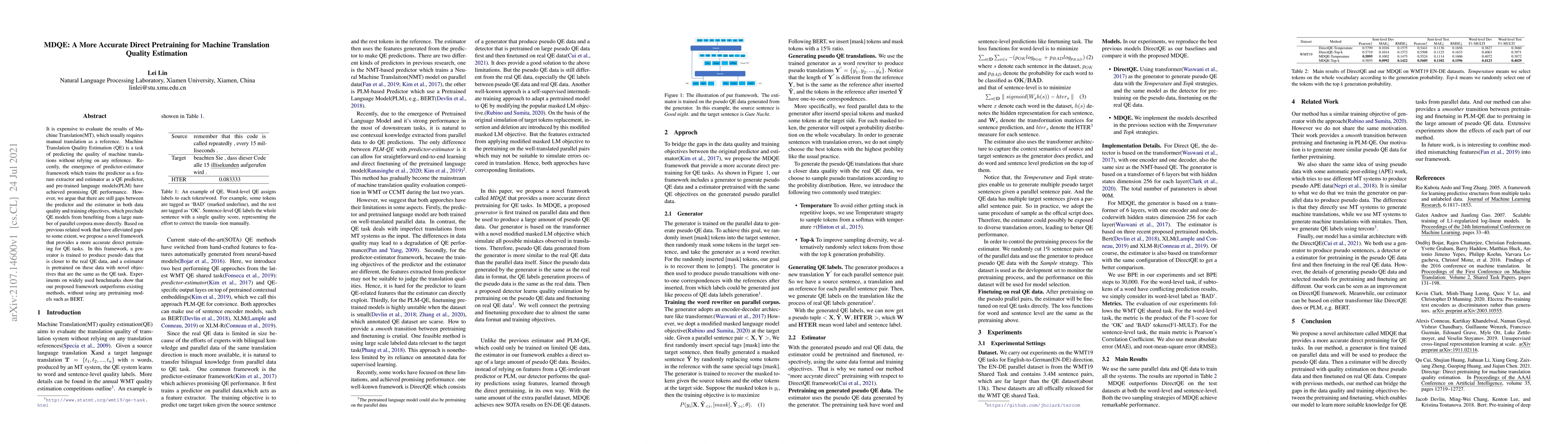 Thumbnail for MDQE: A More Accurate Direct Pretraining for Machine Translation Quality
  Estimation