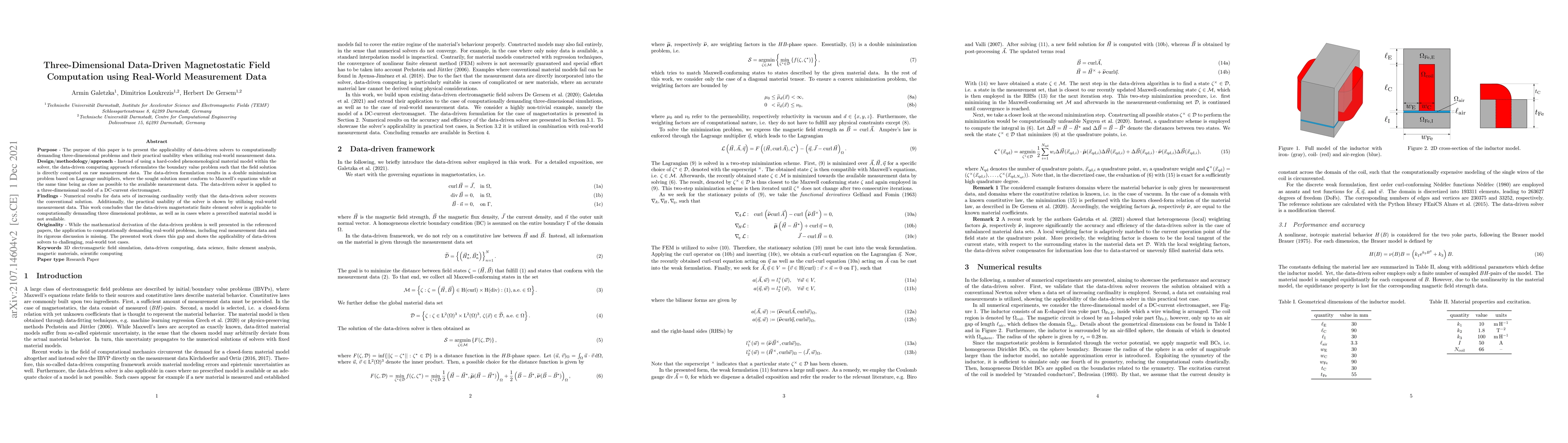 Thumbnail for Three-Dimensional Data-Driven Magnetostatic Field Computation using
  Real-World Measurement Data
